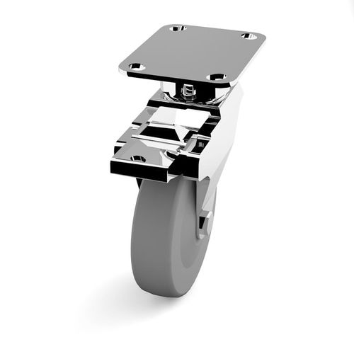 Swivel caster - 519900 - Alutec Group srl - base plate / with brake