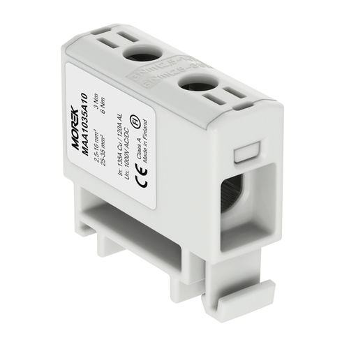 DIN rail-mounted terminal block - MAA1035A10 - MOREK - screw connection / single-pole