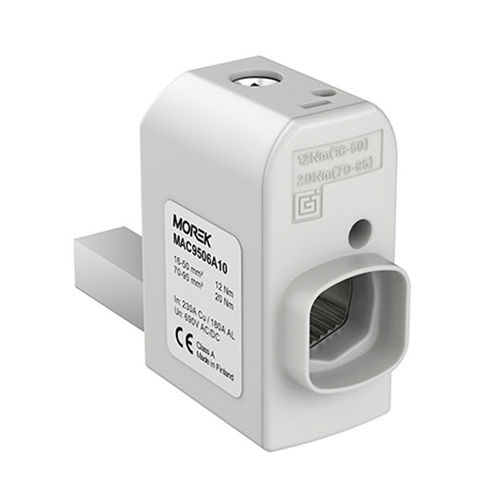 Electrical power supply connector - MAC9500A10 - MOREK - rectangular / screw / single-pole