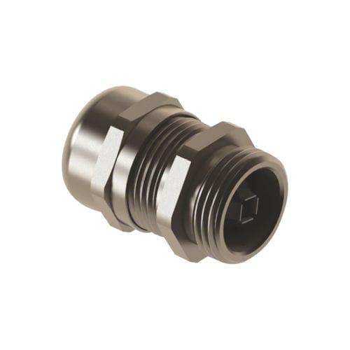 Nickel-plated brass cable gland - MBM2EC16E0 - MOREK - IP68 / EMC-shielded / threaded