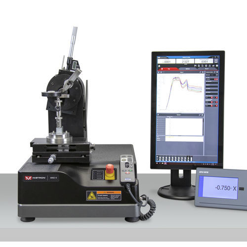 Curved needle test machine Instron force / flexure / computer
