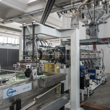Double output extrusion line - POLYTIT - S.I.M.A. s.r.l. - mono-filament / for HDPE / for rope