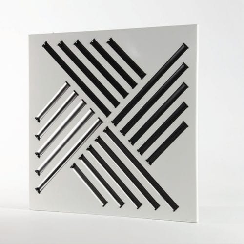 Square air diffuser - DAM41 series - TECNICA - panel / induction / metal