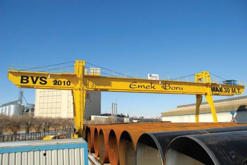 Mobile gantry crane - BVS Cranes-BÜLBÜLOĞLU VİNÇ SAN. ve TİC. A.Ş. - rail-mounted / for prefabrication sites / for workshops