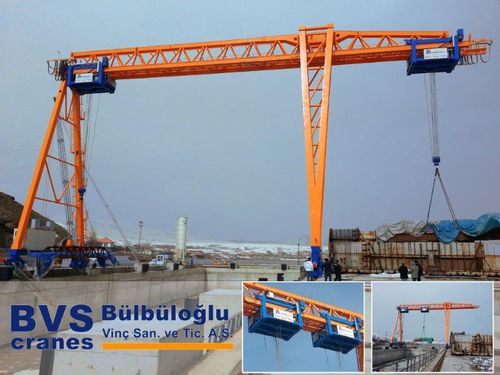 Mobile gantry crane - BVS Cranes-BÜLBÜLOĞLU VİNÇ SAN. ve TİC. A.Ş. - rail-mounted / for prefabrication sites / for workshops