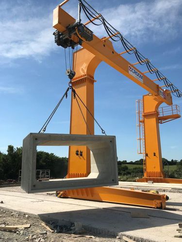 Rail-mounted gantry crane - BVS Cranes-BÜLBÜLOĞLU VİNÇ SAN. ve TİC. A.Ş. - for civil works / single-girder