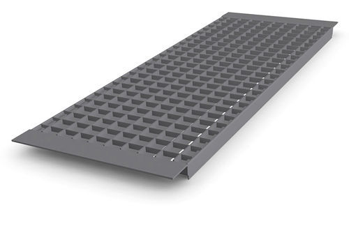 Galvanised steel grating - Inlaid between supports shelf grating with Z-shaped angle section surround - Meiser - steel / welded / for shelving