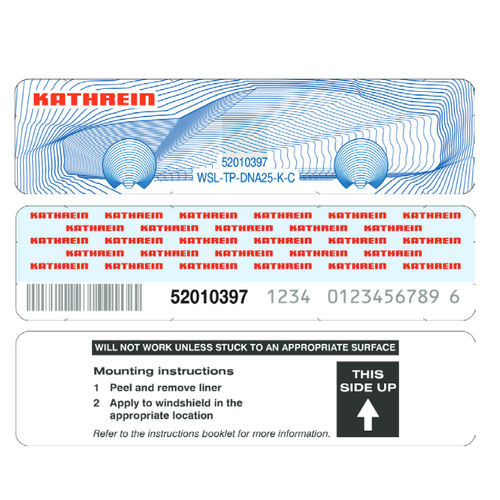 Identification label - WSL-TP series - KATHREIN Solutions GmbH - RFID / security / adhesive