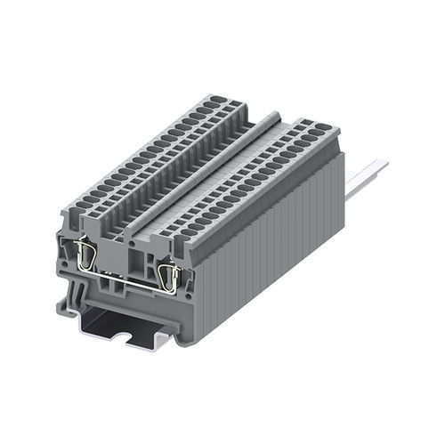 Spring cage connection terminal block - TC1.5-2-GY - Ningbo SUPU Electronics Co., Ltd. - DIN rail-mounted / IEC / gray