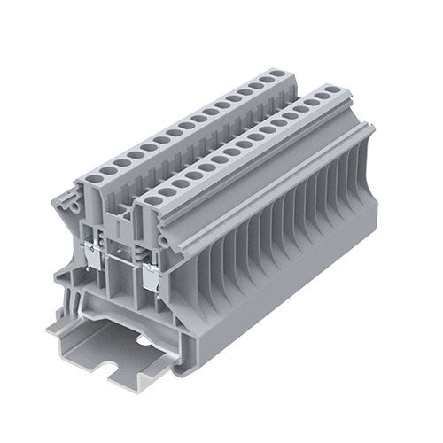 Screw connection terminal block - TU2.5-2-GY - Ningbo SUPU Electronics Co., Ltd. - DIN rail-mounted / copper / IEC