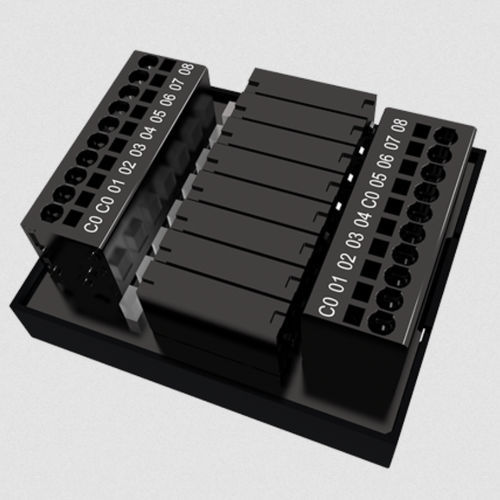 DC relay module - XF1T-08SS-1AU - Ningbo SUPU Electronics Co., Ltd. - DIN rail mounted