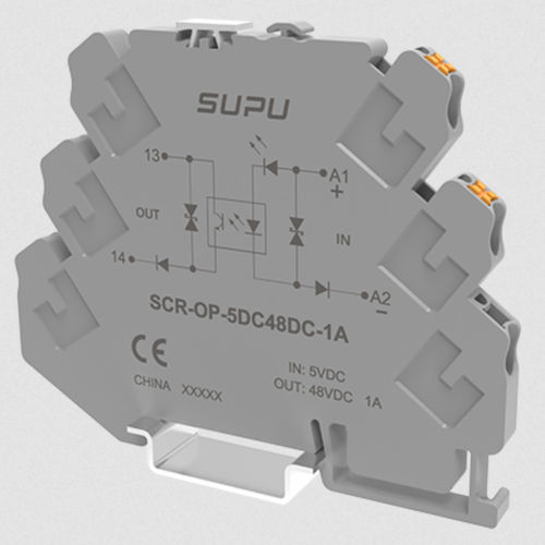 DC solid state relay - SCR-OP-5DC48DC-1A - Ningbo SUPU Electronics Co., Ltd. - AC / DIN rail / coupling