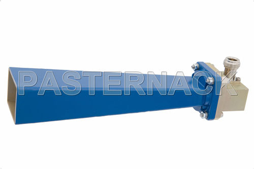 Horn antenna - WR-102   - Pasternack Enterprises, Inc. - with adapter / waveguide