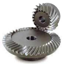 Bevel gear - MBSG series - KHK - helical-toothed / hub / ground