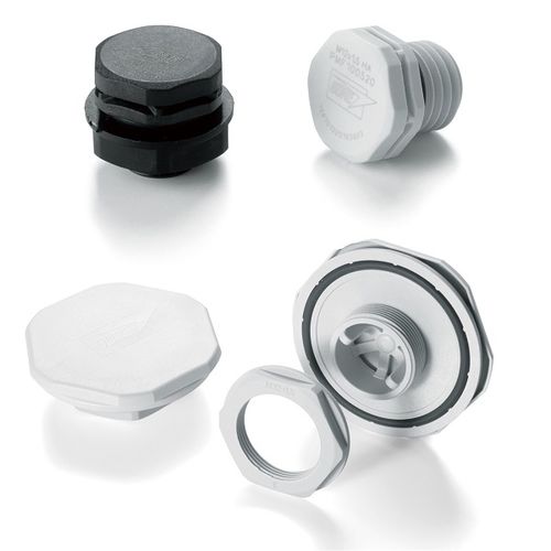 Ventilation plug - PMF series - TAKACHI Electronics Enclosure Co., Ltd. - hexagonal / threaded / plastic