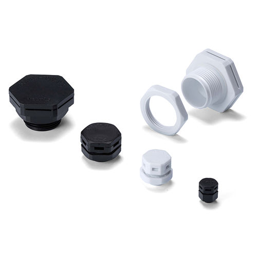 Ventilation plug - CVP series - TAKACHI Electronics Enclosure Co., Ltd. - hexagonal / threaded / PTFE