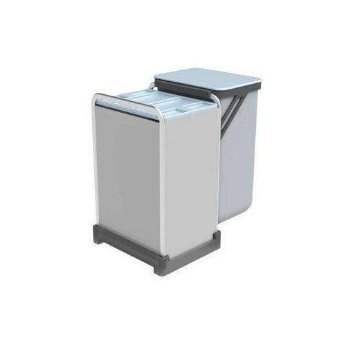 Waste collection trolley - COBRANE DESIGN - multipurpose / with lid / stainless steel