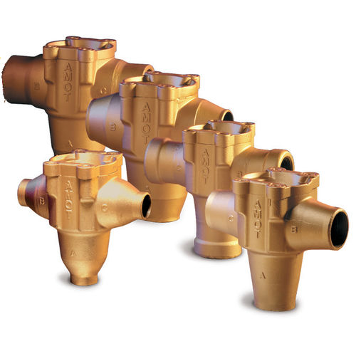 Temperature control thermostatic valve - R series - AMOT - nickel-plated brass