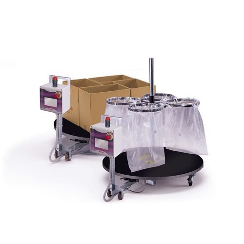 Motor-driven rotary table - DK technologies - horizontal / for conveyor / for packaging lines