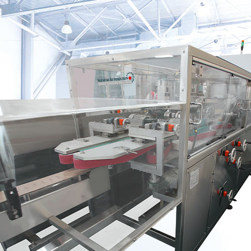 Linear bottle unscrambler - SA-CF120 - Shemesh Automation Ltd - for the cosmetics industry / for the pharmaceutical industry / industrial