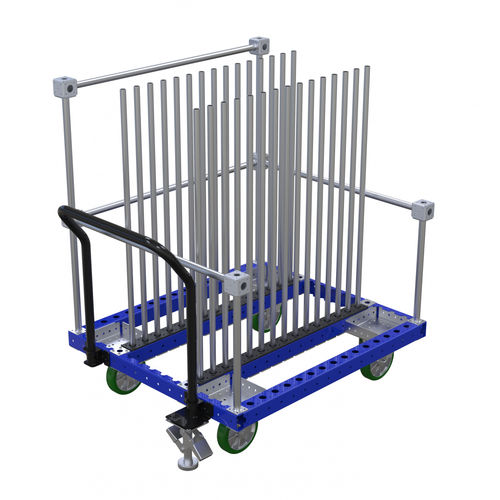 Handling cart - Q-100-0363  - FlexQube - metal / panel / with swivel casters