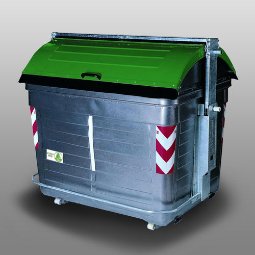 Galvanised steel waste container - MSD 2400 - Green City International doo - for urban waste / with lid / fire-resistant