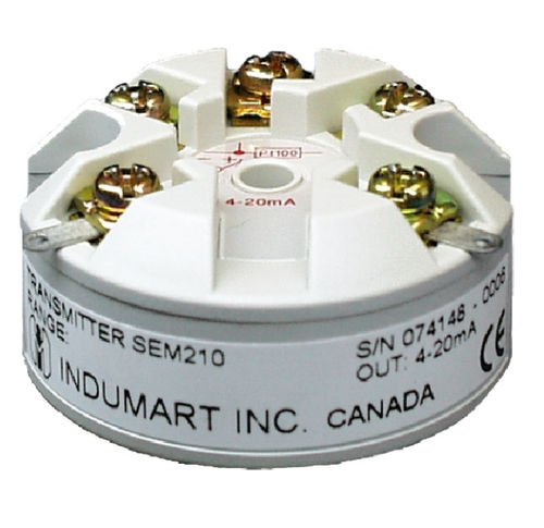 Probe head-mounted temperature transmitter - SEM, TTH series - Indumart - DIN rail mount / RTD / type K thermocouple