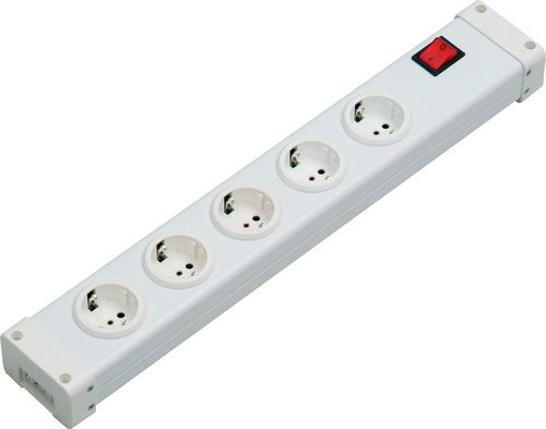 IEC connector power strip - 0105x0051 - Bodo Ehmann GmbH - with switch / 5 socket