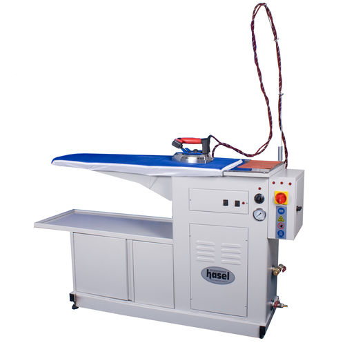 Narrow ironing table - HSL-KP-T2 - hasel ironing equipment - universal / suction and blowing / with steam generator