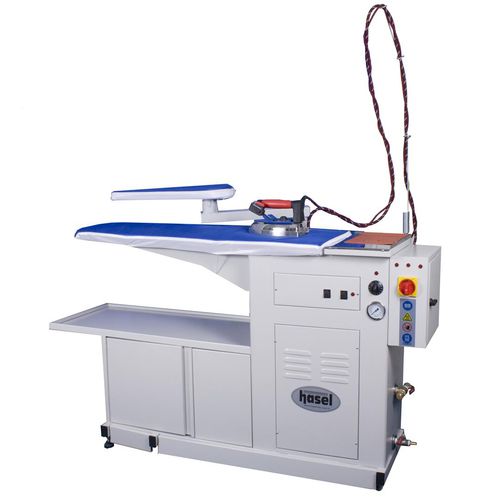 Narrow ironing table - HSL-KP-T2D - hasel ironing equipment - universal / suction and blowing / with steam generator