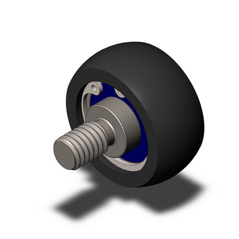 Bearing wheel type roller - TCP-200905-1603R-C - Fairlane Products - steel / polyacétal