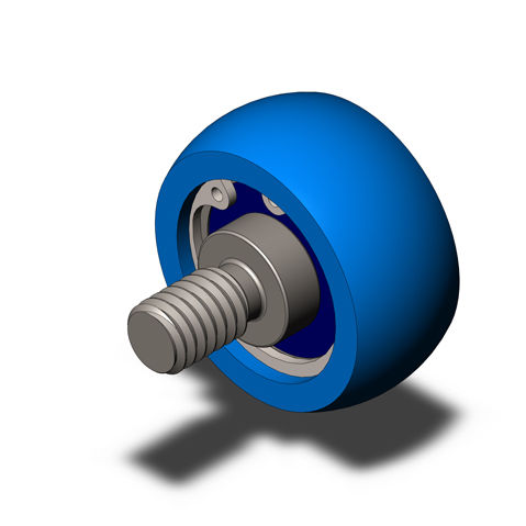 Bearing wheel type roller - TCN-200905-1603R-C - Fairlane Products - nylon