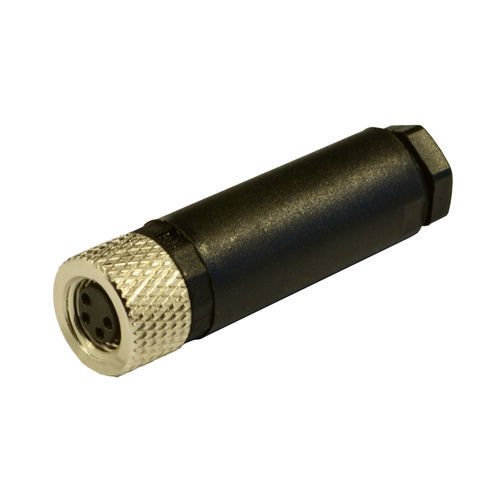 M8 connector - 08FC4000-S - H.T.P. - electrical power supply / straight / circular