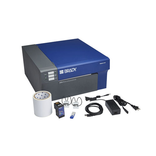 Inkjet label printer - J4000 series  - Brady EMEA - high-speed / multi-color / barcode