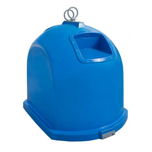 HDPE waste bin - ENVOTEC - side-loading / for recycling / with lid