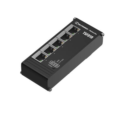 Unmanaged ethernet switch - TSF010 - TELTONIKA SAS - 5 ports / DIN rail / cabinet