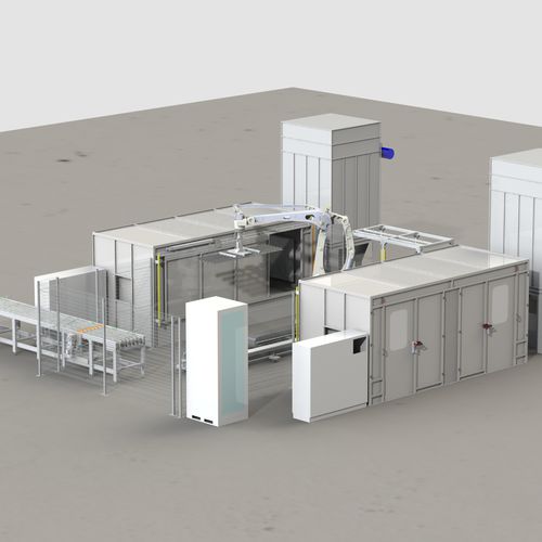 Open powder coating booth - RD - CG01 - Whitech srl - cartridge filter / with self-cleaning filter / cyclone