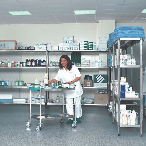 Stainless steel shelving - InoxLine Standard - NOVETAL - storage warehouse / with shelves / modular