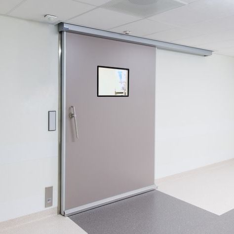 Sliding door system - MEDICARE EI1 - METAFLEX - indoor / for hygienic applications / automatic