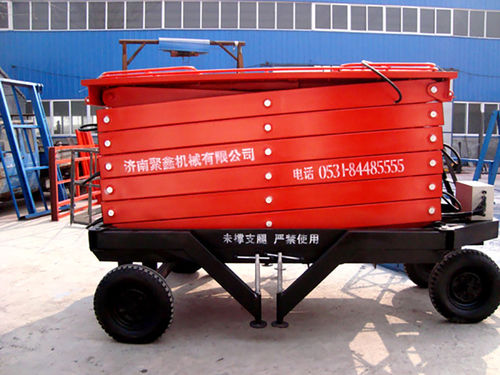 Wheeled scissor lift - a11001 - Jinan Juxin Machinery Co., Ltd. - indoor/outdoor / all-terrain / for industrial applications