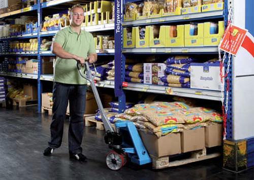 Hand pallet truck - EXPRESSO - walk-behind / quick-lift / multifunction