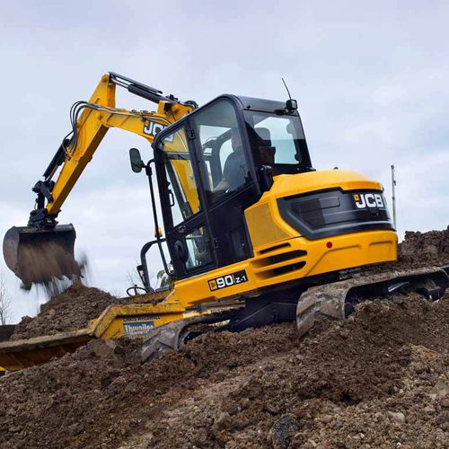 Mini boom excavator - 90Z-2 - JCB - midi / crawler / Tier 4 - final