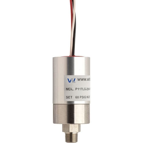 Capsule pressure switch - P117LG  - Whitman Controls Corporation - for liquids / stainless steel / rugged