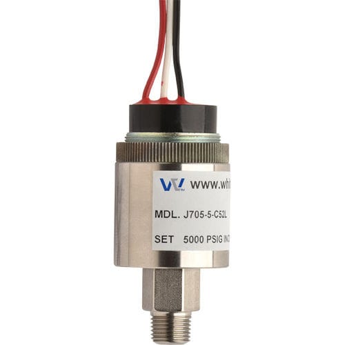 Piston pressure switch - J705 High Pressure High Set Point Switch - Whitman Controls Corporation - bare wires / threaded / for gas