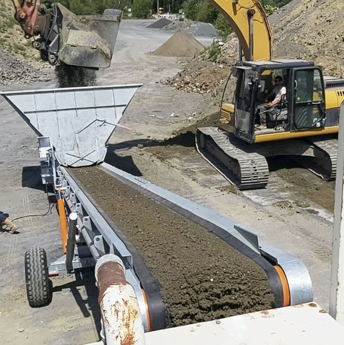Belt conveyor - type_10 - SAUTEC - with adjustable slope / reclining / trough
