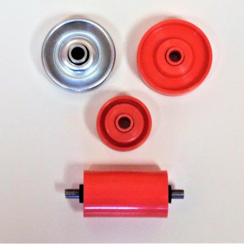 Handling wheel type roller - RC3M - steel / plastic / for conveyor