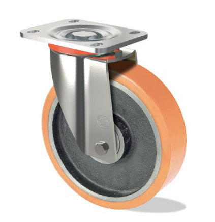 Swivel caster - V S15 GP - Tecno Ruote Group Srl - base plate / handling / polyurethane