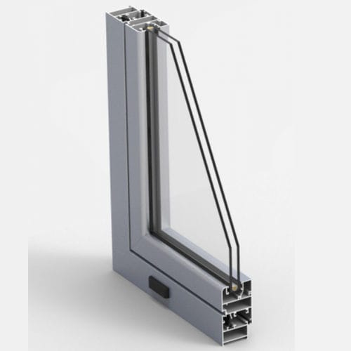 Aluminum profile - V 8000 - EXTRUGASA INTERNACIONAL S.A. - grooved / window