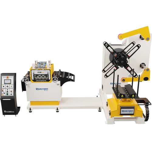 Compact press feeder - M series - SACFORM / AGMline - metal / with straightening device