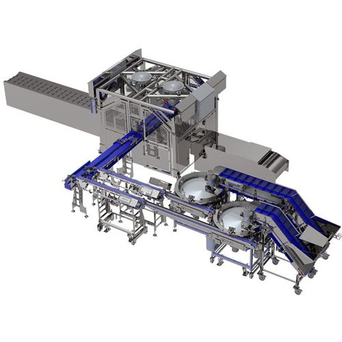 Into A Thermoformer Loading System - Velec Systems - Sausage